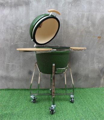 緑色 48cm Kamado 18 インチ グリル キッチン用品 ブラック コーティングされた鉄