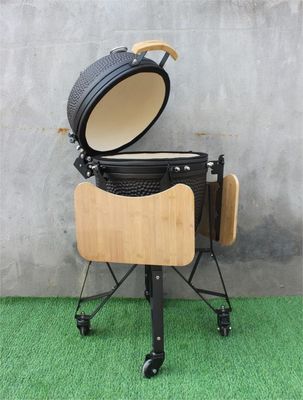 20インチの陶磁器のKamadoのグリルの屋外の無光沢の黒い色51cm