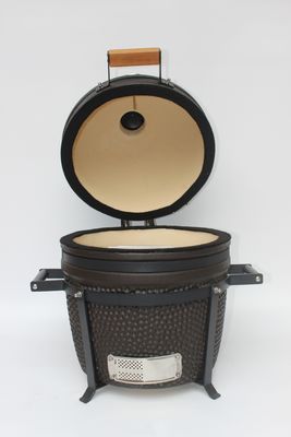 屋外用 木炭 16インチ カマド グリル セラミック マット 黒色 40cm
